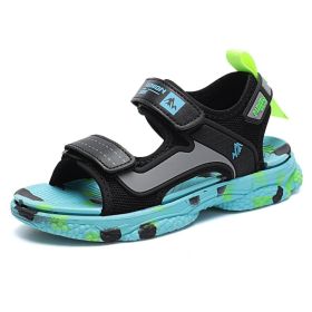 2022 Fashion Children's Sandals Summer Kids Boys Casual Shoes Sports Breathable Mesh Casual Boys Sandals Kids Boys Sneakers (Color: Blue, size: 31)