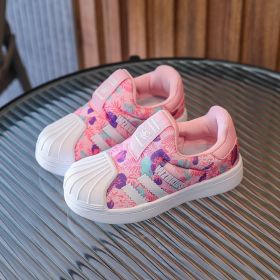 2022 Comfortable Kids Sneakers Girls shoes Fashion Casual Children Shoes Girl Sport Running Child Shoes Chaussure Enfant (Color: Pink, size: 27)