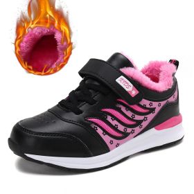 2022 Winter Children Shoes Girls Fashion Kids Sneakers Girl Casual Toddler Sports Shoes tenis infantil (Color: Black, size: 31)