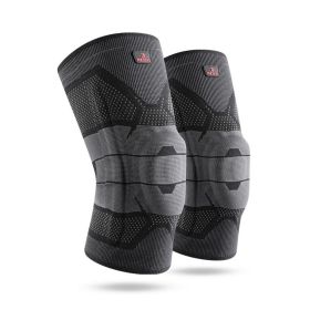 Knee Sleeve Fit Support with Side Stabilizers,for Men Women Sports,Joint Pain and Arthritis Relief, Improved Circulation Compression - Single (Color: grey, size: large)