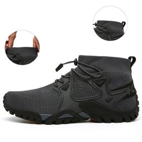 New Mesh Breathable Hiking Shoes Size 36-47 Mens Sneakers Outdoor Trail Trekking Mountain Climbing Sports Shoes For Male Summer (Color: Gray, size: 37)