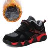 Kid Sneakers Outdoor Boots Plus Warm Fur Running Shoes Kids Waterproof Walking Children Hiking Sport Shoes Winter Shoes For Boys