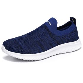 Summer Unisex Casual Shoes Women Slip On Lightweight Sneakers Designer Men Sport Shoes Breathable Loafers For Couples Zapatillas (Color: Royal blue, size: 37)