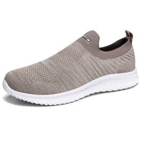 Summer Unisex Casual Shoes Women Slip On Lightweight Sneakers Designer Men Sport Shoes Breathable Loafers For Couples Zapatillas (Color: Beige, size: 37)