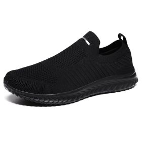 Summer Unisex Casual Shoes Women Slip On Lightweight Sneakers Designer Men Sport Shoes Breathable Loafers For Couples Zapatillas (Color: Black, size: 40)