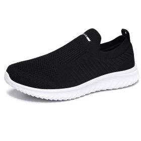 Summer Unisex Casual Shoes Women Slip On Lightweight Sneakers Designer Men Sport Shoes Breathable Loafers For Couples Zapatillas (Color: Black White, size: 35)