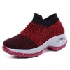 Fashion Casual Shoes Women Knitted Platform Ladies Sneakers Slip on Wedge Loafers Outdoor Sport Shoes For Women Zapatos De Mujer