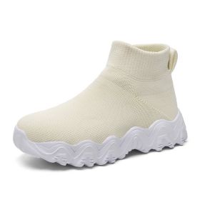 Fashion Children Shoes Big Boys Sneakers Breathable Light Outdoor Casual Sports Running Shoes School Trainers Tenis Infantil (Color: white kids shoes, size: 40)