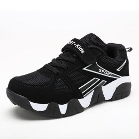 Children Shoes Summer Breathable Kids Shoes Boy Big Size 28-40 Boys Mesh Sneakers Outdoor Sport Running Trainers Net For Girls (Color: Black White, size: 4.5)