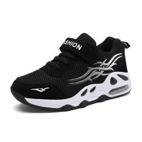 Kids Sneakers Boys Super Light Air Cushion Running Shoes Casual Outdoor Breathable Anti-slippery Sports Shoes Soft Jogging Flats (Color: Black white 2007, size: 6)