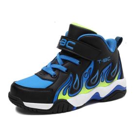 Kids Sneakers Boys Basket Shoes Autumn Winter Waterproof Breathable Anti-Slippery Comfortable Casual Footwear Girls Sport Shoe (Color: blue size 30-41, size: 4)