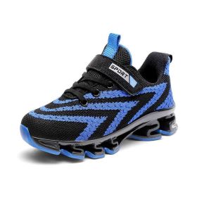 Kid Running Sneakers Summer Children Sport Shoes Tennis shoes Boy Basket Footwear Lightweight Breathable Girl Outdoor Boy Shoes (Color: Black Running Shoes, size: 6)