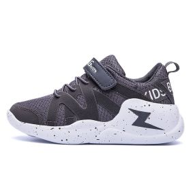 Kids Sport Shoes Boys Breathable Mesh Slip-on Sneakers Spring Autumn Children Casual Trainers Shoes School Tenis Infantil Menino (Color: grey sneakers boys, size: 10)