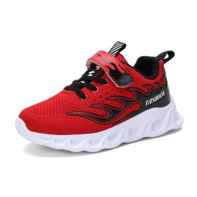 Big Children Running Shoes Boys Sneakers Spring Autumn Breathable Shoes Kids Sport Shoes Light Outdoor Hollow Sole Tenis Shoes (Color: sneakers kids red, size: 33)