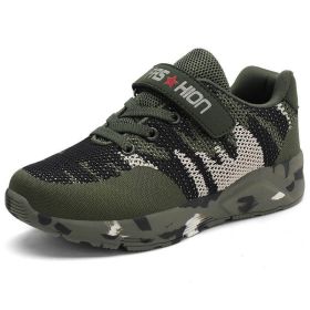 Summer Children Sports Shoes Military Training Camouflage Boys Sneakers Army Green Outdoor Kids Running Shoes For Girls Trainers (Color: green kids sneakers, size: 2.5)