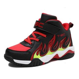 Kids Sneakers Boys Basket Shoes Autumn Winter Waterproof Breathable Anti-Slippery Comfortable Casual Footwear Girls Sport Shoe (Color: red size 30-41, size: 4)