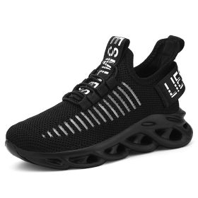 Big Children Shoes Boys Breathable Sneakers Kids Outdoor Sport Running Shoes Hollow Sole Tenis Infantil Basket Footwear Summer (Color: black kids sneakers, size: 33)