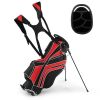 Golf Stand Cart Bag with 6-Way Divider Carry Pockets