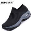 Fashion Casual Shoes Women Knitted Platform Ladies Sneakers Slip on Wedge Loafers Outdoor Sport Shoes For Women Zapatos De Mujer