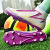 Men's and women's new football shoes youth students AG spikes high tops breathable lawn professional training shoes