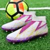 Men's and women's new football shoes youth students AG spikes high tops breathable lawn professional training shoes