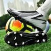 Men's and women's new football shoes youth students AG spikes high tops breathable lawn professional training shoes