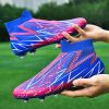 Men's and women's new football shoes youth students AG spikes high tops breathable lawn professional training shoes