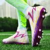 Men's and women's new football shoes youth students AG spikes high tops breathable lawn professional training shoes