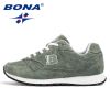 BONA New Popular Style Women Running Shoes Cow Split Breathable Lace Up Sport Shoes Light Soft Outdoor Sneakers Shoes Women