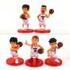 5pcs/pack 2.3inch/6cm White/Red Manga Action Figure Toys; Basketball Anime Figures