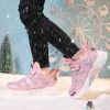 Winter Warm Plush Soft Children's Sneakers Girls Fashion Casual Outdoor Non-slip Running Shoes Girls Flat Tennis Sports Footwear