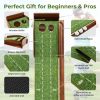 Indoor & Outdoor Golf Putting Mat Practice Training Aid with Auto Ball Return