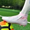 Men's and women's new football shoes youth students AG spikes high tops breathable lawn professional training shoes