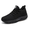 Brand Sport Shoes Women Thick Sole Shoes Breathable Mesh Lace Up Platform Shoes Ladies Wedge Sneakers Breathable Rocking Shoes