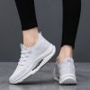 Brand Sport Shoes Women Thick Sole Shoes Breathable Mesh Lace Up Platform Shoes Ladies Wedge Sneakers Breathable Rocking Shoes