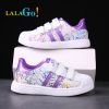 2022 Spring Kids Pu Leather Shoes Baby Girls Sport Sneakers Children Shoes Boys Tennis Shoes Fashion Casual Shoes Soft Trainer