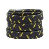 Weiou Manufacturer Custom Athletic Fashion Sport Flat Black/yellow Printed Shoelaces For Casual Shoes