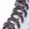 Weiou Manufacturer Custom Athletic Fashion Sport Flat Black/yellow Printed Shoelaces For Casual Shoes