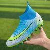 2021New Men Soccer Shoes Kids Football Boots Women Breathable Soccer Cleats Antiskid Grass Sports Shoes Outdoor Sneakers 33-46