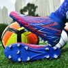 Men's and women's new football shoes youth students AG spikes high tops breathable lawn professional training shoes