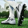 Men's and women's new football shoes youth students AG spikes high tops breathable lawn professional training shoes