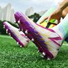 Men's and women's new football shoes youth students AG spikes high tops breathable lawn professional training shoes