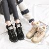 Ladies Snow Boots Plush Warm Fur Casual Martin Boots Shoes Sports Shoes Ankle Boots Thick-soled Lace-up Short-tube Winter Shoes