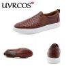 Four Seasons Men Flat Casual Leather Shoes Low-Top Leisure Shoes Slip-On Lazy Sports Shoes Men's Business Shoes Large Size 39-46