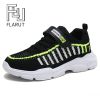 FLARUT Children Shoes Outdoor Sports Shoes Boys Fashion Casual Breathable Fly Weaving Non-slip Kids Soft Velcro Sneakers Size