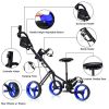 Outdoor Recreation Games 3 Wheels Foldable Push Pull Golf Trolley