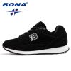 BONA New Popular Style Women Running Shoes Cow Split Breathable Lace Up Sport Shoes Light Soft Outdoor Sneakers Shoes Women