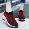 Fashion Casual Shoes Women Knitted Platform Ladies Sneakers Slip on Wedge Loafers Outdoor Sport Shoes For Women Zapatos De Mujer