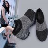 Fashion Casual Shoes Women Knitted Platform Ladies Sneakers Slip on Wedge Loafers Outdoor Sport Shoes For Women Zapatos De Mujer