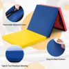 Portable Tri-Fold Gym Mat with Handles for Yoga